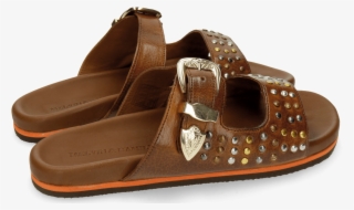 Sandals Helen 4 Tan Rivets Multi - Slide Sandal #8607153