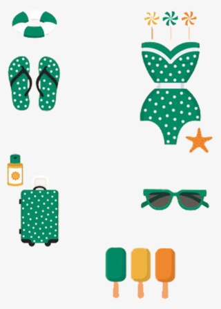 Sunglasses Flip-flops Swimsuit Slipper To The Sandals - Verano Vintage #8607500