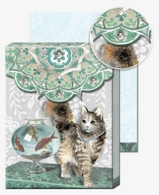 Posh Pets Fishbowl Cat Pocket Note Pad - Tabby Cat #8608853