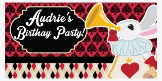 Wonderland Rabbit Party Banner - Lincoln Memorial #8610139