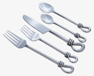 Full Polished Knot Design 20 Pcs - Fork #8610783