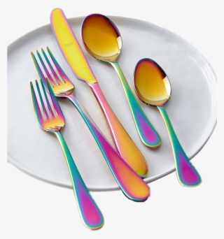 Plate Clipart Plate Silverware - Mepra Rainbow #8610826