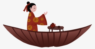 Hand Painted Ancient Antique Son Png And Psd - Canoe #8611147