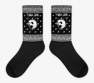 Panda Gang Black Bandana Socks - Sock #8611419