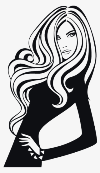 Silueta De Mujer Png - Hair Extensions Drawing #8612051