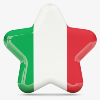 Illustration Of Flag Of Italy - Italy Flag In A Star #8613176