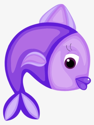 Medium Image - Clip Art Purple Fish #8613473