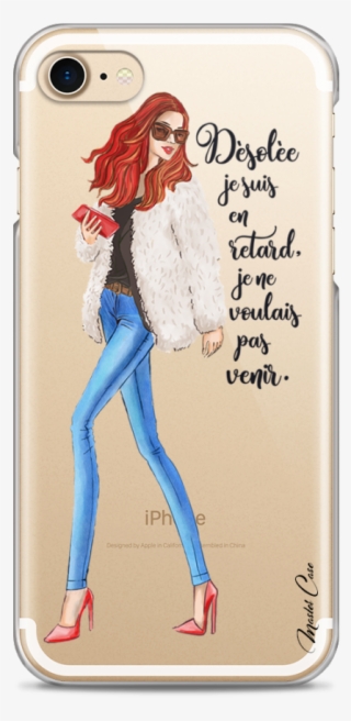 Coque Iphone 7/8 Désolée Je Suis En Retard - Mobile Phone Case #8613975