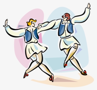 Vector Dancer Ethnic - Greek Dancers Clip Art #8614237