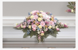Pastel Casket Cover - Garden Roses #8616275