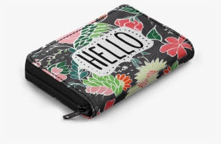 Dailyobjects Pastel Preppy Flowers Hello Typography - Wallet #8616314