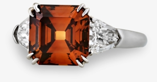 Fancy Deep Brown Orange Diamond Ring, - Engagement Ring #8616348