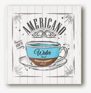 Americano Canvas Wall Art White - Caffè Americano #8618019