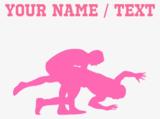 Pink Wrestling Silhouette Maternity T-shi - Deimon Devil Bats #8618058