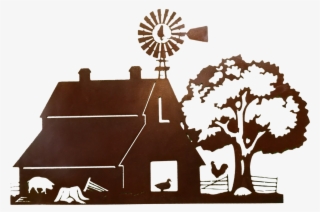 Barn Windmill Scene - Tree City Usa #8618127