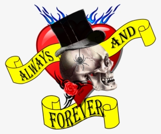 Skull And Heart Tattoo - Skull #8618750