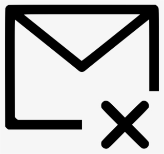 Jpg Freeuse Library Email Delete Cross Png Icon Free - Outline White Envelope Icon Png #8620047