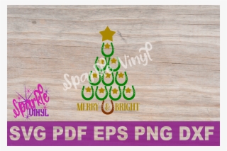 Svg Christmas Cowboy Cowgirl Christmas Horseshoe Tree - Christmas Tree #8620971