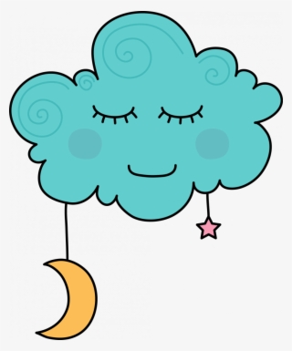 Dreaming Clipart Cloud Cartoon - Sleeping Clouds Clipart #8621020