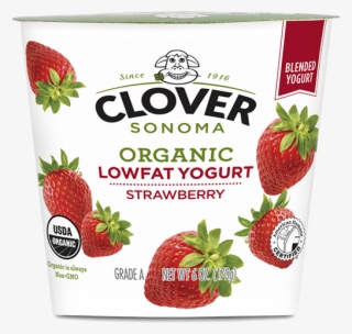 Organic Low Fat Strawberry Yogurt - Clover Yogurt #8621567