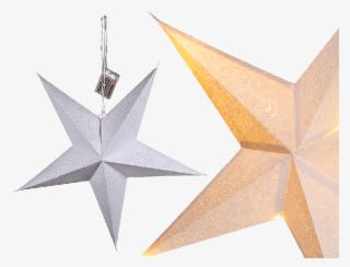 White Paper Christmas Star With 10 Led - Papierova Hviezda S Led #8627339