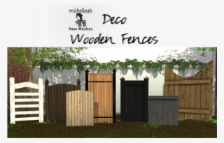 “ Sims 4 Deco Wooden Fences 7 New Meshes Made By Me - Sims 4 Fence Download #8629775
