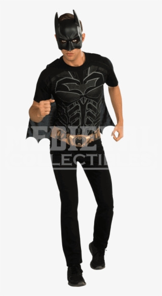 Dark Knight Rises Batman Cape T Shirt With Mask - Batman T Shirts Costume #8631007
