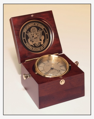 Captain's Clock With Solid Brass Clock Housing In A - Clock #8631108