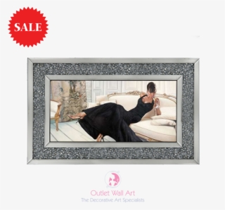 Interior Lady In A Mirror Frame 114cm X 64cm Diamond - Picture Frame #8631764