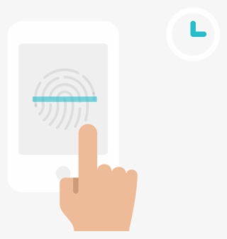 An Image Of An Individual Clocking In For A Shift Using - Circle #8632016 An Image Of An Individual Clocking In For A Shift Using - Circle #8632016