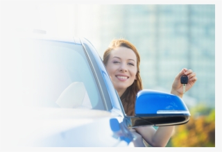 Woman In Car Holding Car Key - Car #8632412