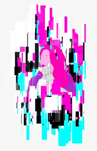 Vapor-wave Glitch Girl V #8634309