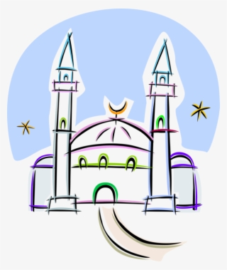 Vector Illustration Of Islamic Mosque Place Of Worship #8634429
