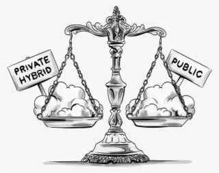 What's The Difference Between Public, Private & Hybrid - Cartoon #8634464