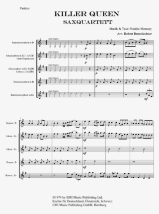 Killer Queen Atb) - Music Score Sheet Cajun Moon #8635766