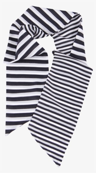 Naracamicie Scarf With Black Stripes - Monochrome #8637255