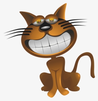 Cat Smiling Teeth Cartoon - Imagenes De Buenas Tardes Amigo #8638745