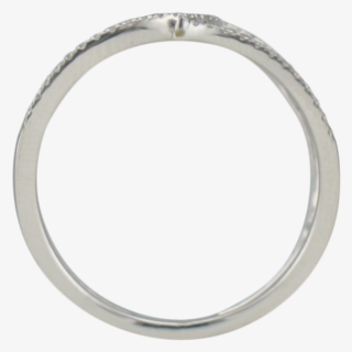 14k White Gold Interlocking Diamond Circles Ring #8639581