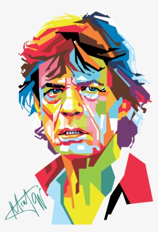 Arrymochtar 6 0 Mick Jagger In Popart Portrait Wpap - Mick Jagger Pop Art #8641012