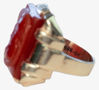 Gentleman's Large Double Intaglio Roman Soldiers Carnelian - Ring #8641224