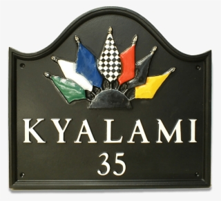 Flags Racing House Sign - Emblem #8641550