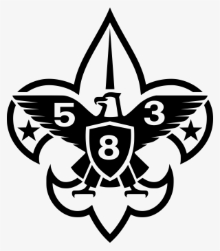Troop583-logo - Boy Scout Logo Black And White #8644161