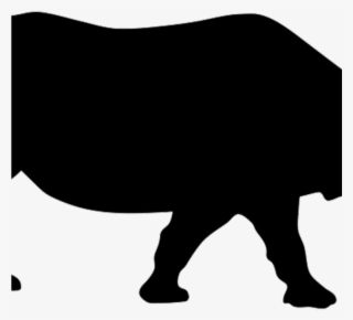 Animal Silhouettes Clipart Animal Silhouette Silhouette - Rhino Silhouette Transparent Background #8644396
