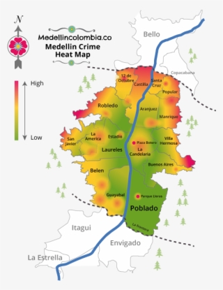 How Safe Is Medellin - Medellin Crime Heat Map #8645903