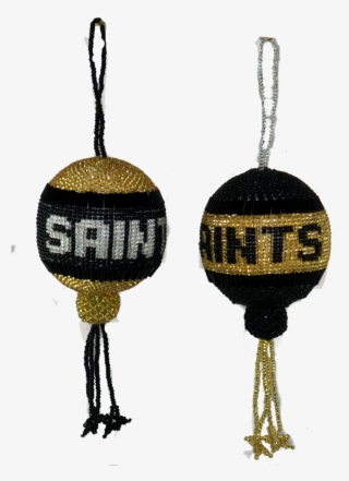 Solid Color New Orleans Saints Team Ball - Earrings #8647529