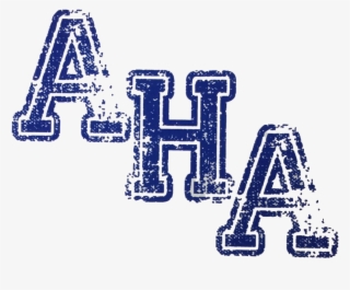 Aha Very Distressed Diagonal Logo In Blue Arabian Horse #8647586