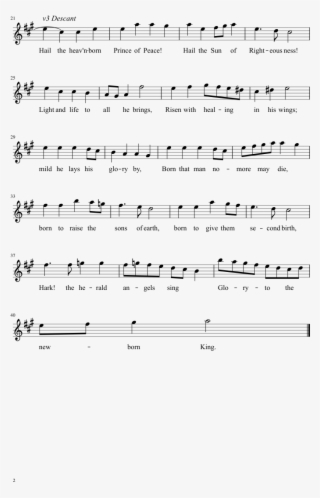 Hark The Herald Angels Sing Sheet Music Composed By - Hark The Herald Descant Sheet Music #8648624
