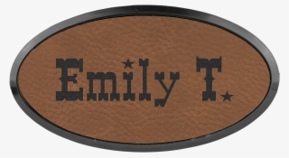 Oval With Border Name Badge With Magnet - Circle #8649210