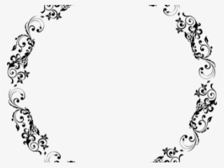 Oval Clipart Border Template - Circle Border Floral Transparent #8649530