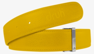 Yellow Full Grain Textured Leather Belt - Belt #8651168